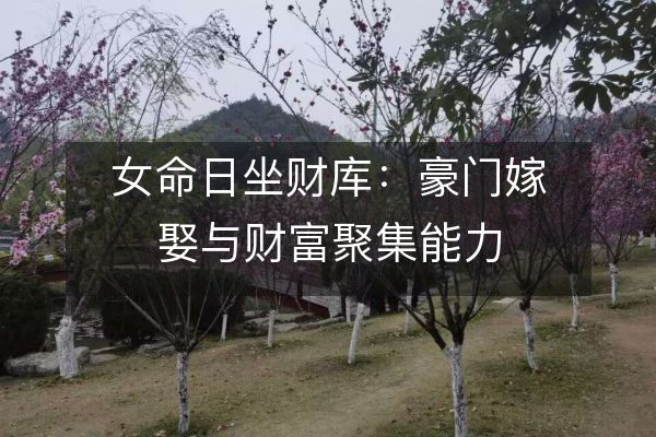 女命日坐財(cái)庫(kù)：豪門嫁娶與財(cái)富聚集能力