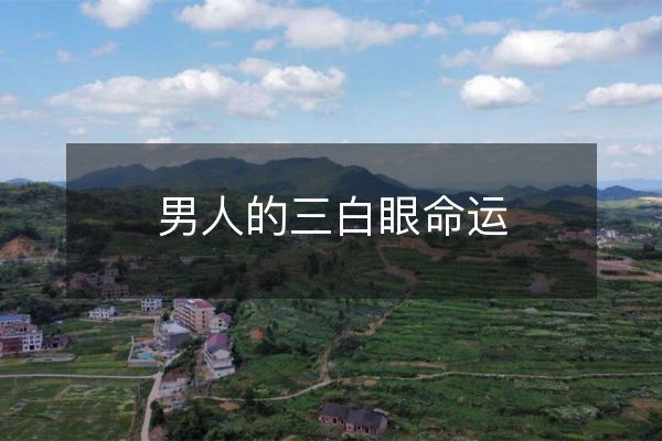 男人的三白眼命運